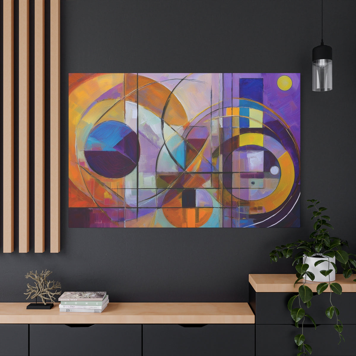 Abstract Oil Painting Print Canvas 24x16, 30x20, 36x24, 48x32, 60x40 Bright Latex Inks, Pine-Wood Inner Frame ABH-26