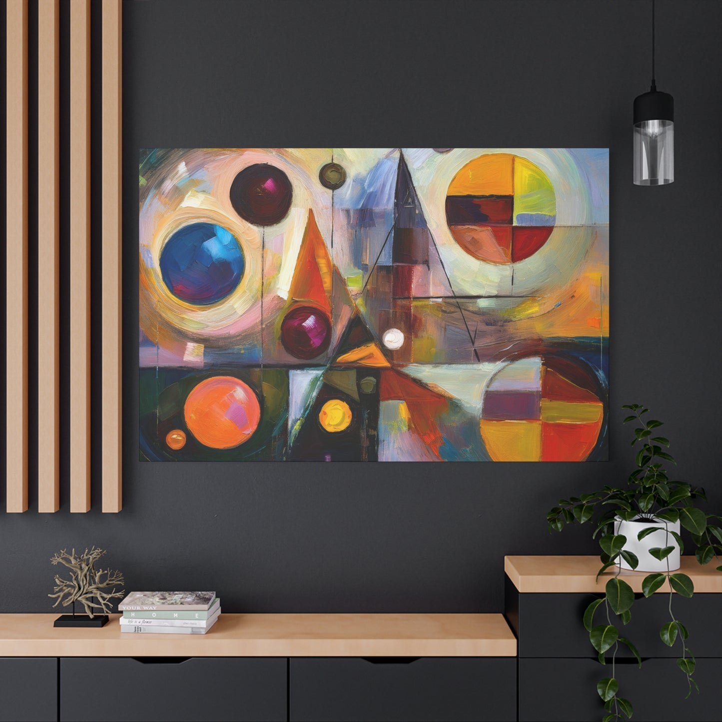 Abstract Oil Painting Print Canvas 24x16, 30x20, 36x24, 48x32, 60x40 Bright Latex Inks, Pine-Wood Inner Frame ABH-73