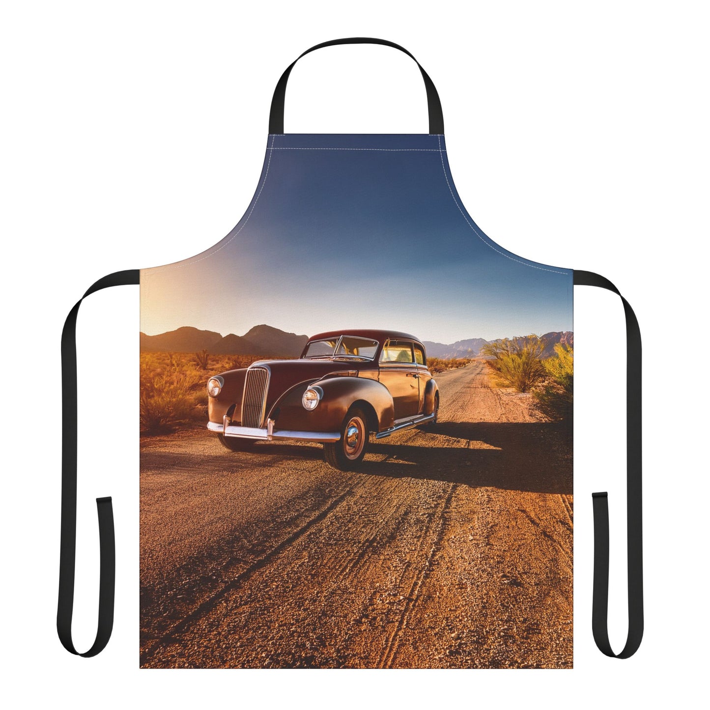 Car 100% Polyester Stain-resistant 31.5 x 25.6 Art Print Canvas Apron 5
