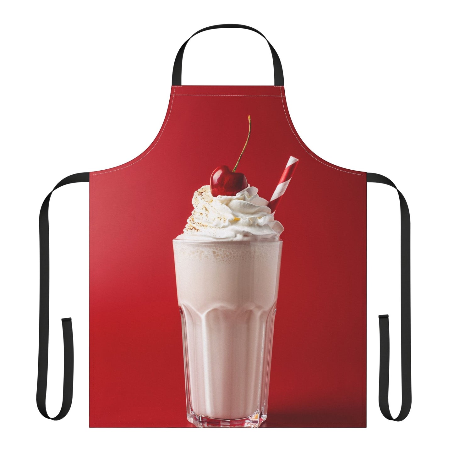 Milkshake 100% Polyester Stain-resistant 31.5 x 25.6 Art Print Canvas Apron 3
