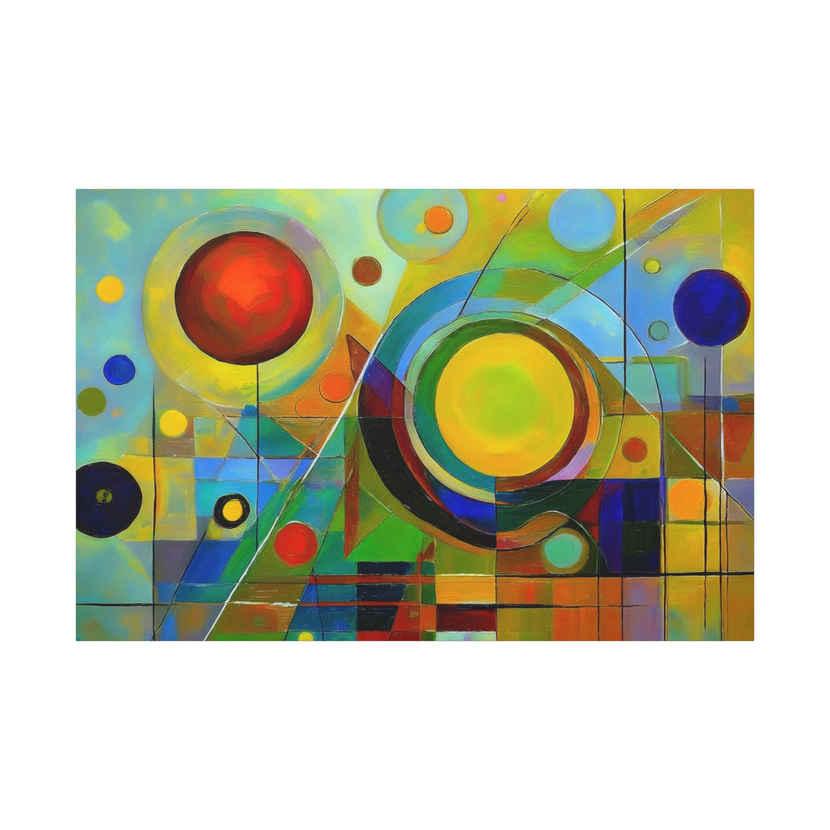 Abstract Oil Painting Print Canvas 24x16, 30x20, 36x24, 48x32, 60x40 Bright Latex Inks, Pine-Wood Inner Frame ABH-30