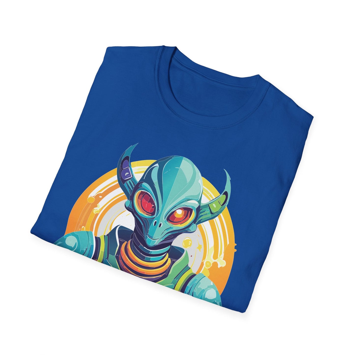 Alien T Shirt Cosmos Design Unisex Softstyle Cotton Tee With Aliens Art Graphic Print