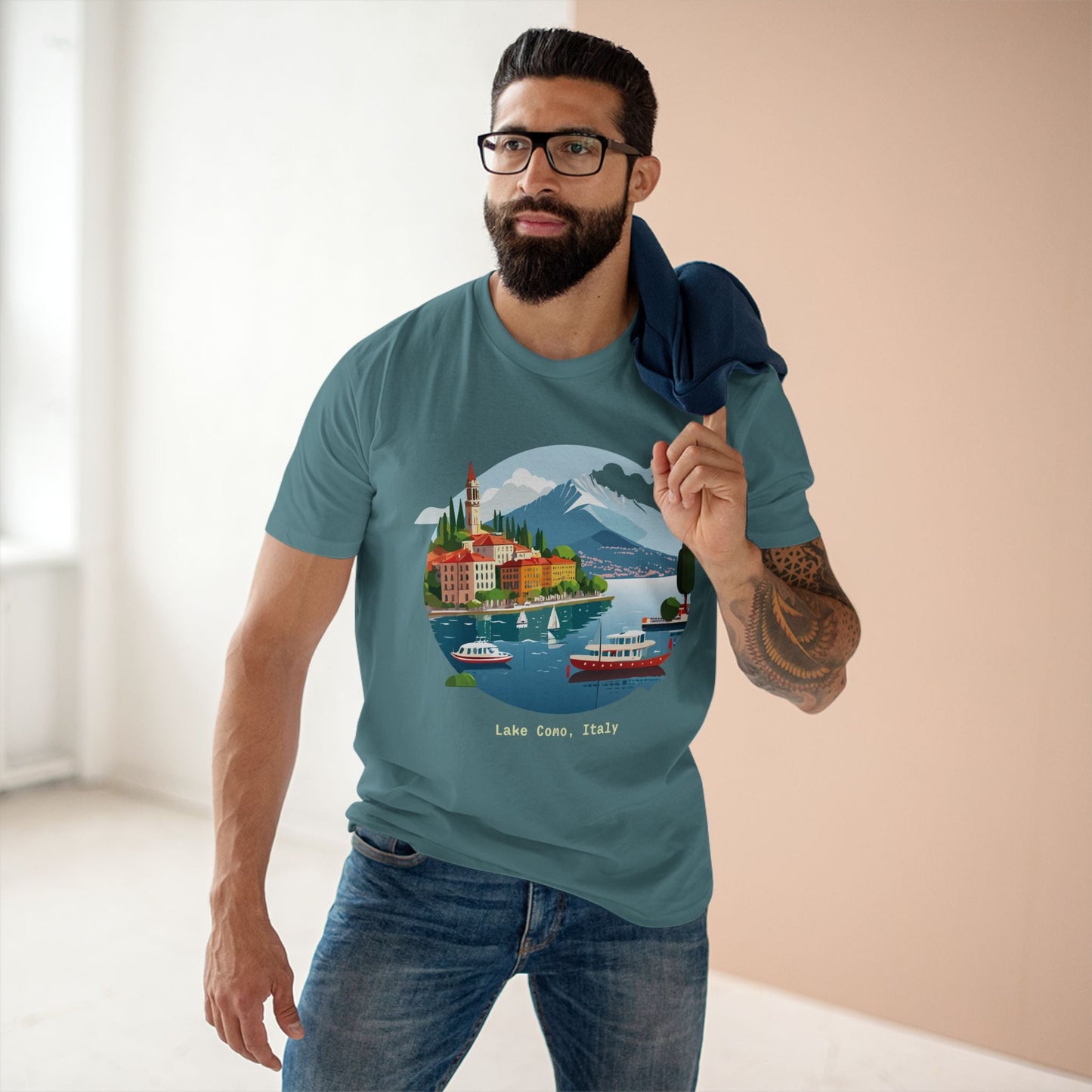 Italy Travel Shirt Unisex Premium Cotton Tee With Original Art Design From Retro2Nova TT73
