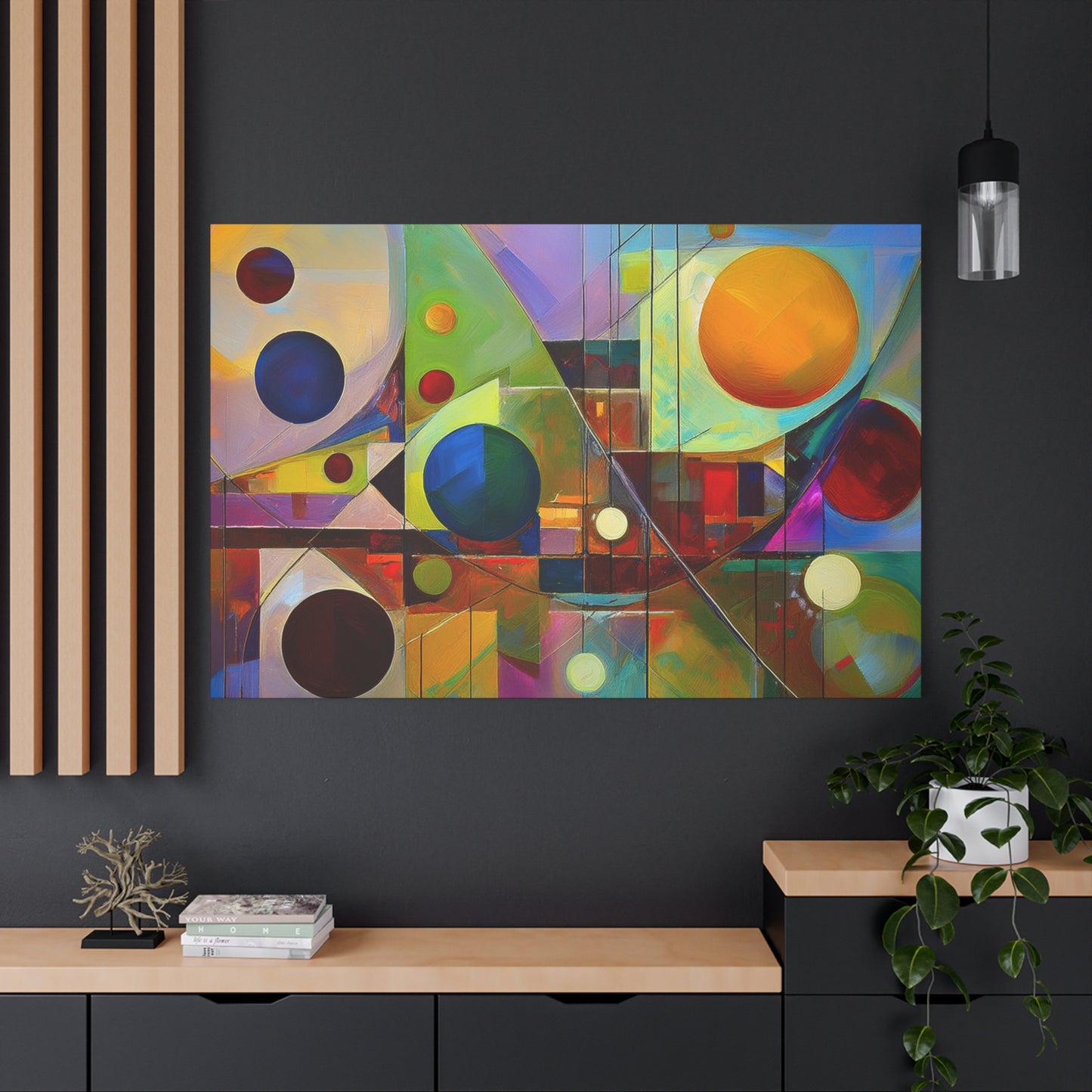 Abstract Oil Painting Print Canvas 24x16, 30x20, 36x24, 48x32, 60x40 Bright Latex Inks, Pine-Wood Inner Frame ABH-30