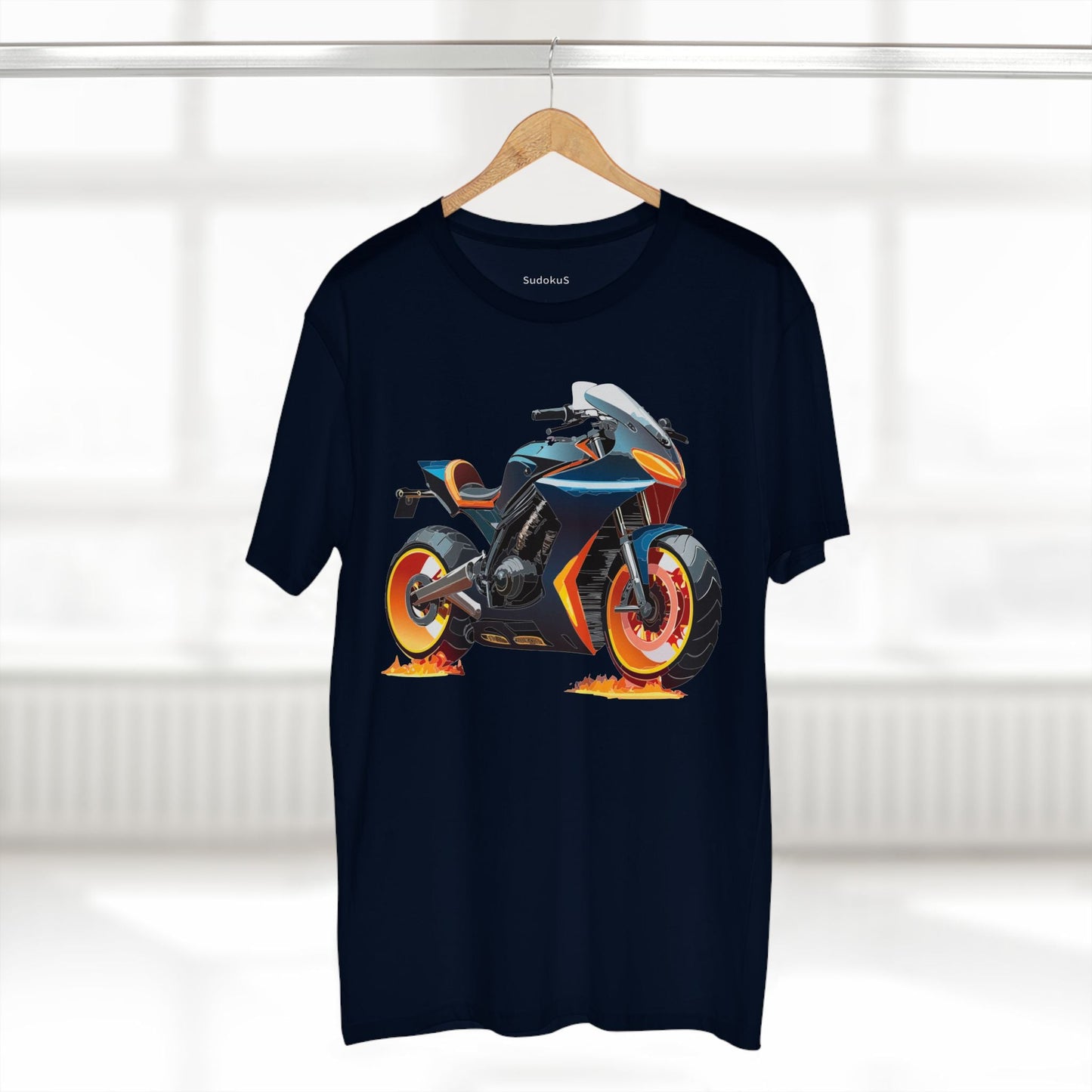 Moto Bike Graphic Unisex 100 Cotton Staple Tee 25