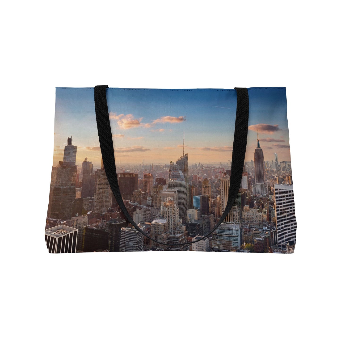 New York Photo Print Bag 100% Spun Poly 24x13 Canvas Art Bag C-10