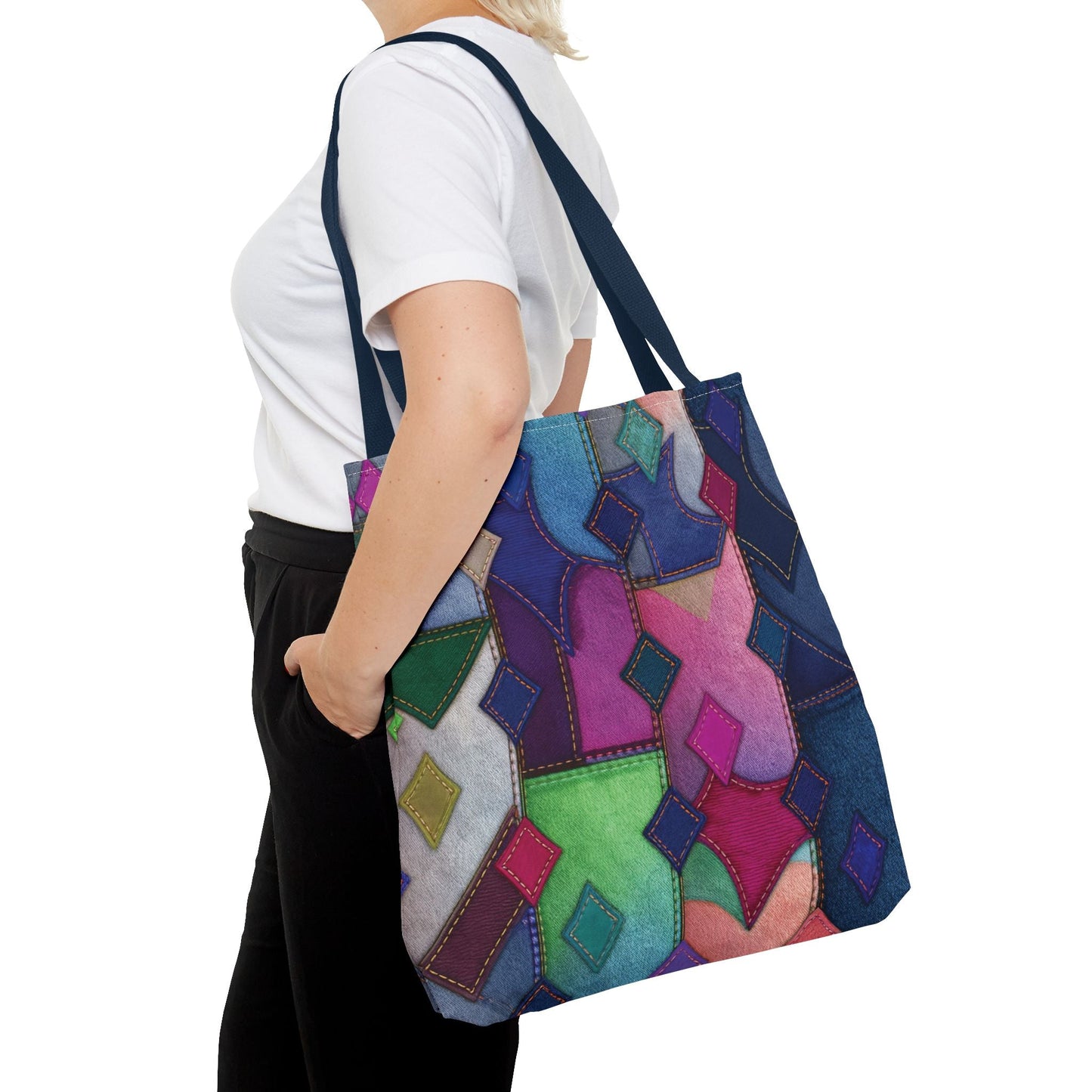 Denim Canvas Bag, Tote Bag Denim Printify