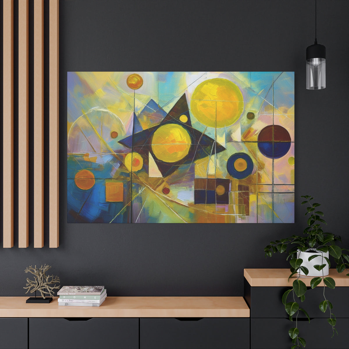 Abstract Oil Painting Print Canvas 24x16, 30x20, 36x24, 48x32, 60x40 Bright Latex Inks, Pine-Wood Inner Frame ABH-29
