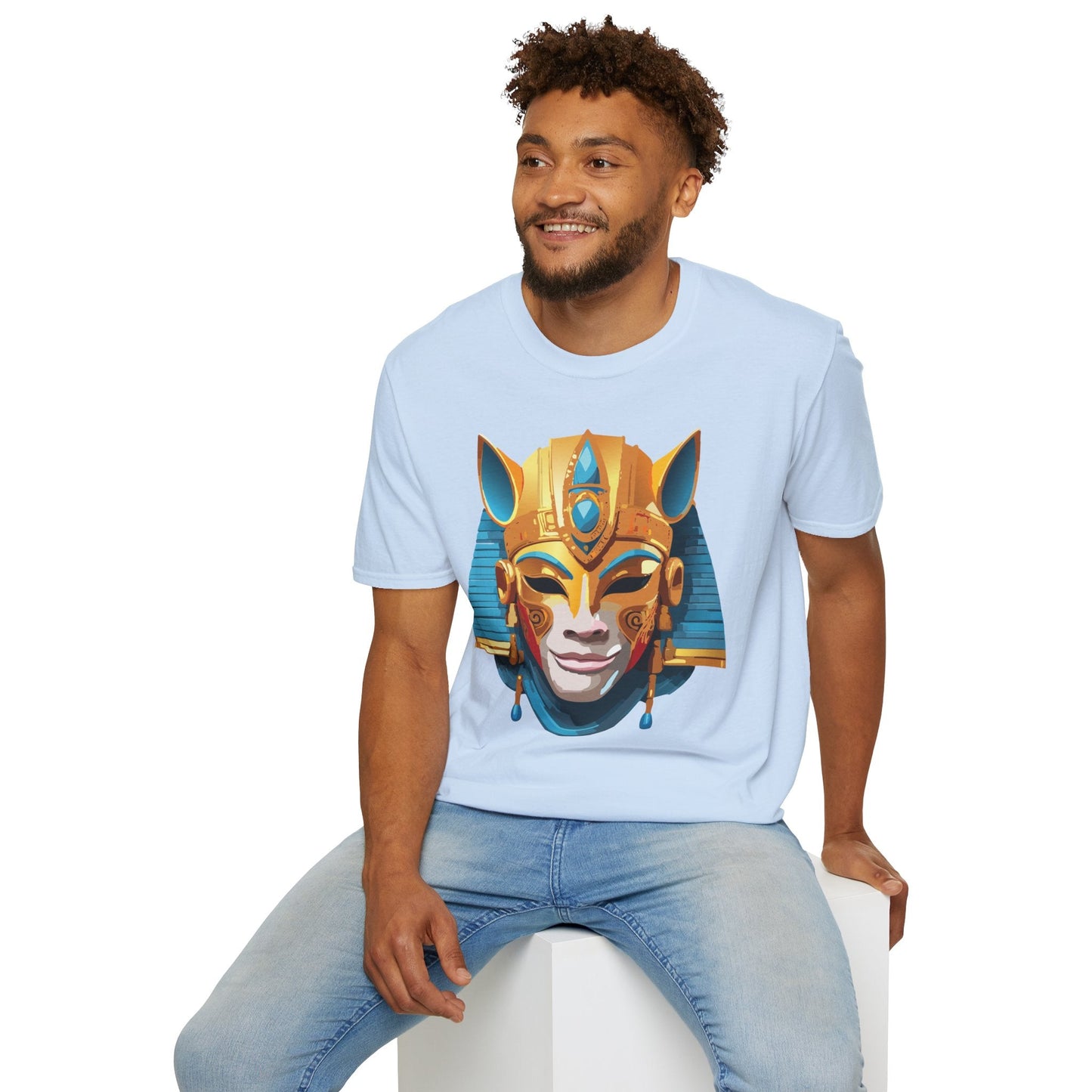 Mask Tee Shirt Unisex Gildan SoftStyle 64000 Cotton T Shirt Masquerade Design Art Graphic