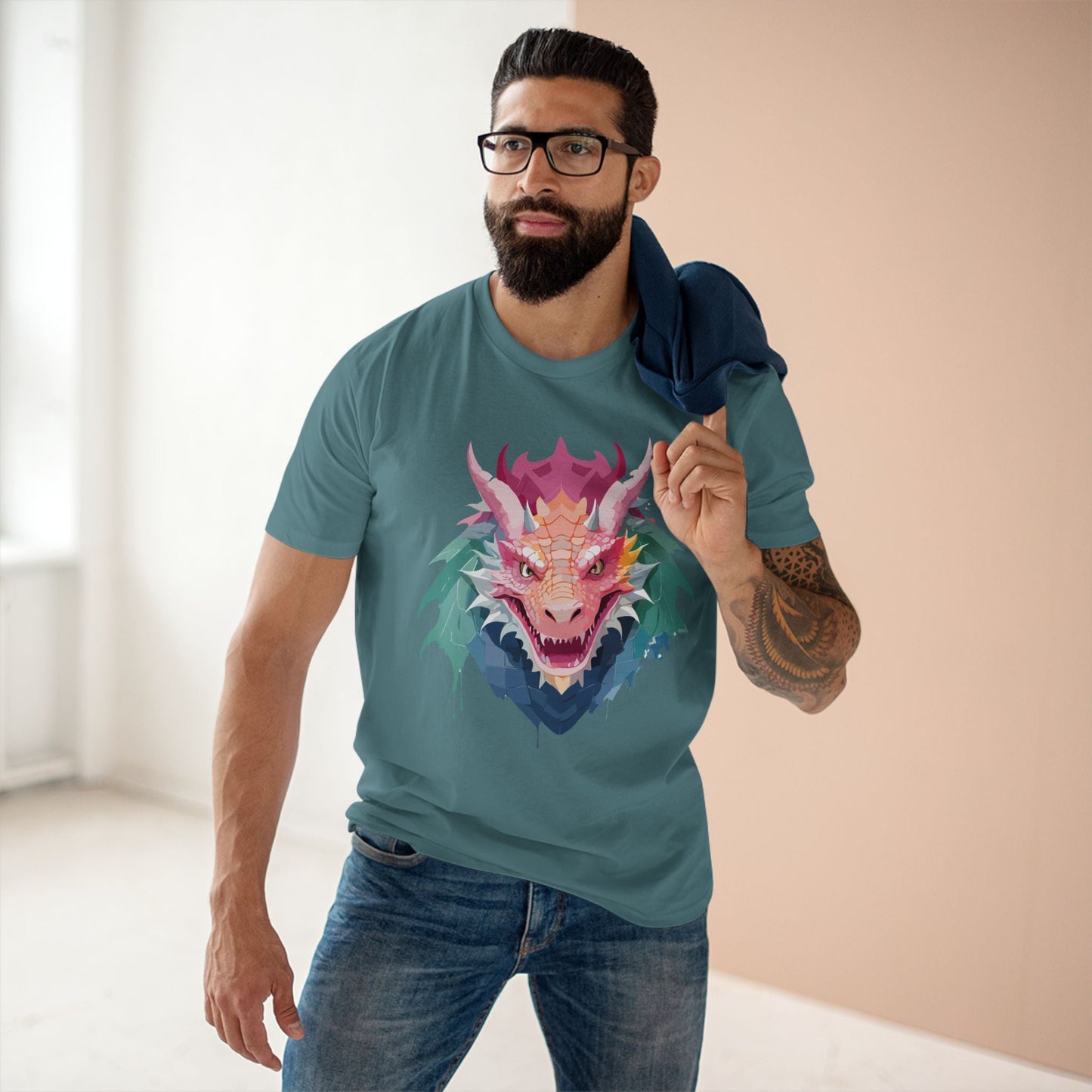 Dragon Graphic Unisex 100 Cotton Staple Tee 6
