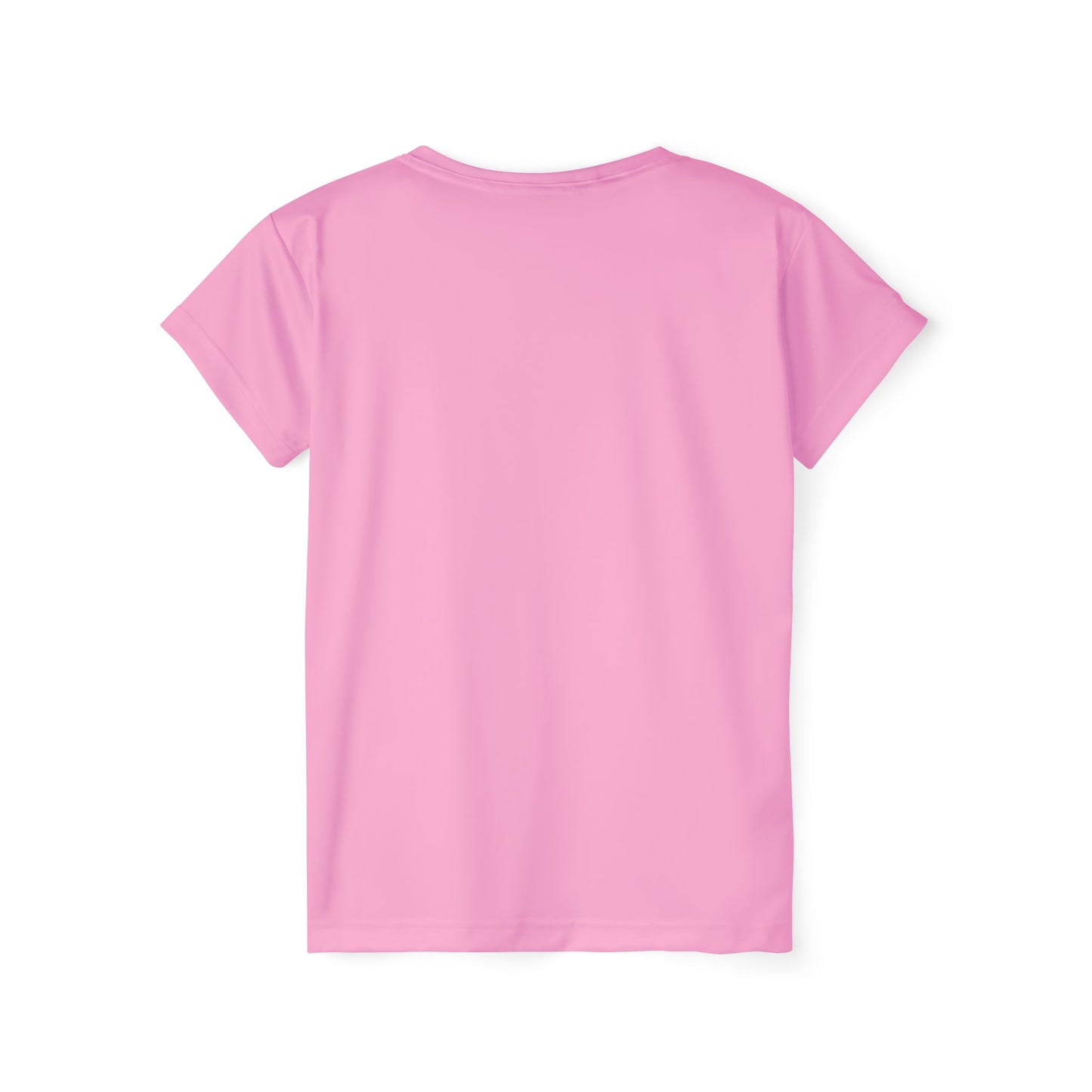 Blush Pop Pink Women's Sports Jersey Short Sleeves 100% Poly Solid Pink Color Print Athletic Tee
