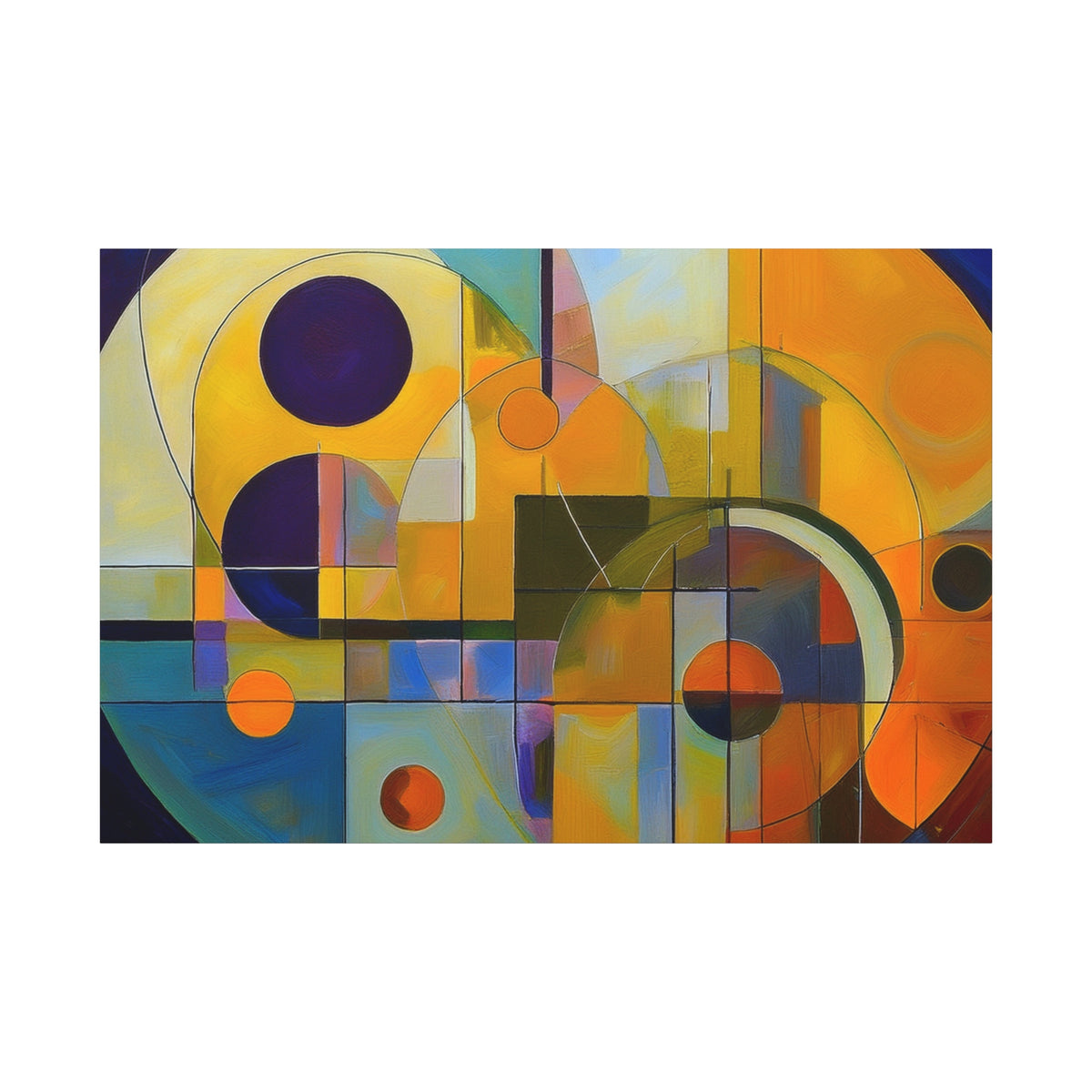 Abstract Oil Painting Print Canvas 24x16, 30x20, 36x24, 48x32, 60x40 Bright Latex Inks, Pine-Wood Inner Frame ABH-3
