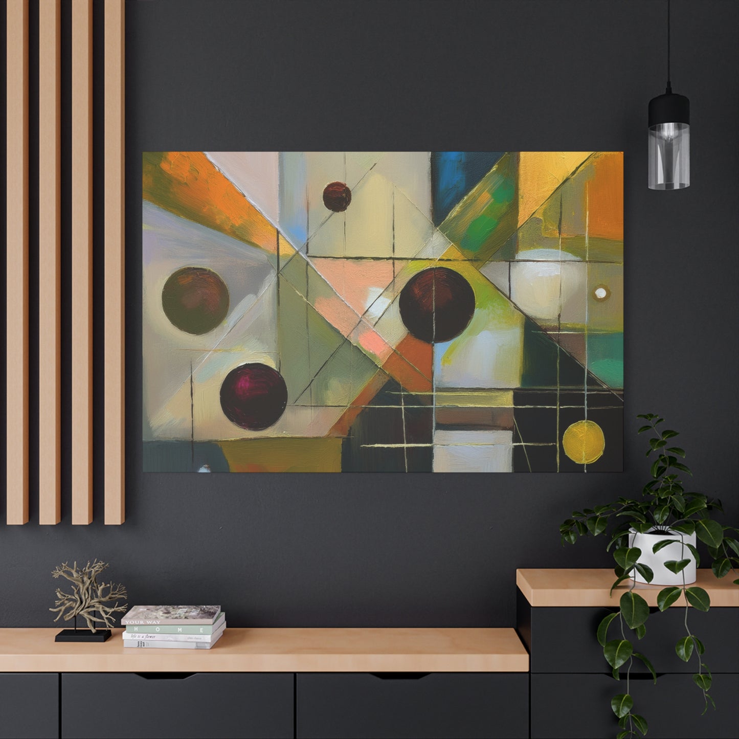 Abstract Oil Painting Print Canvas 24x16, 30x20, 36x24, 48x32, 60x40 Bright Latex Inks, Pine-Wood Inner Frame ABH-67