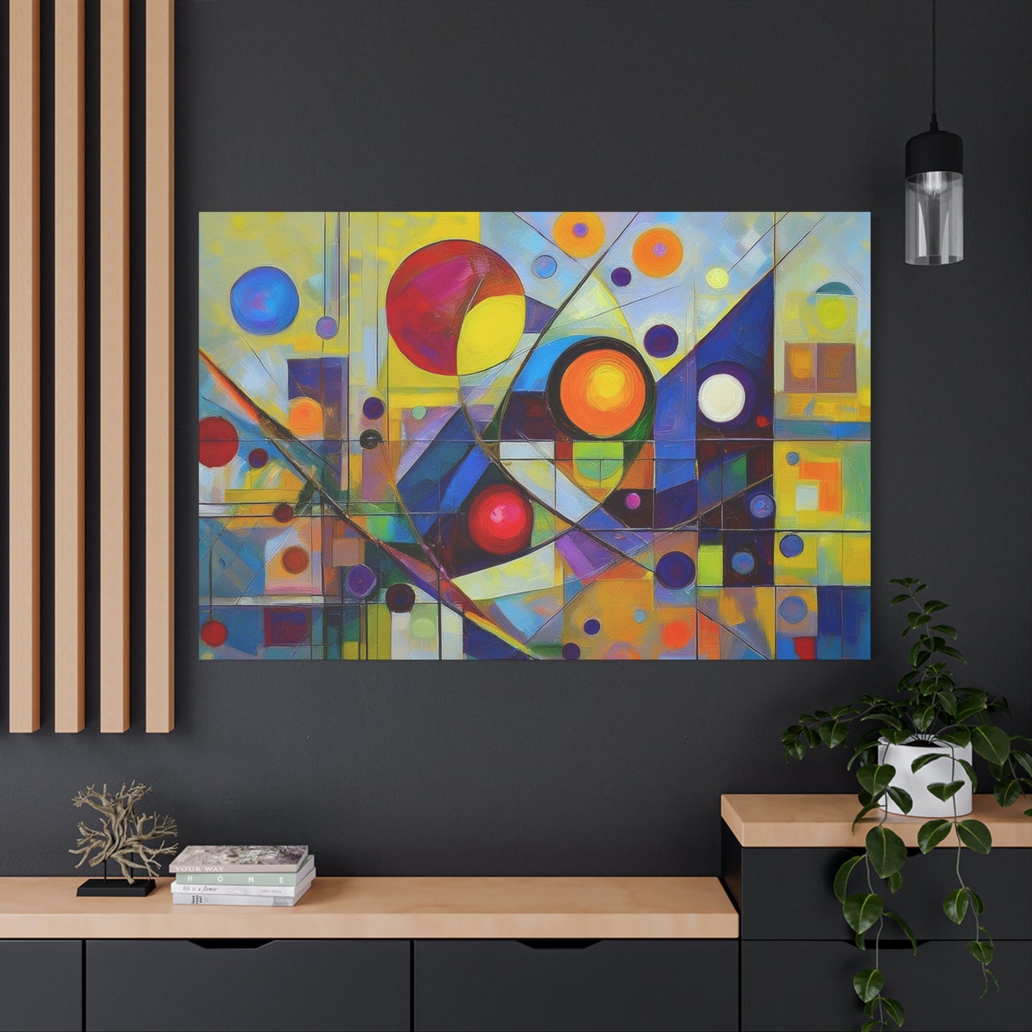 Abstract Oil Painting Print Canvas 24x16, 30x20, 36x24, 48x32, 60x40 Bright Latex Inks, Pine-Wood Inner Frame ABH-46