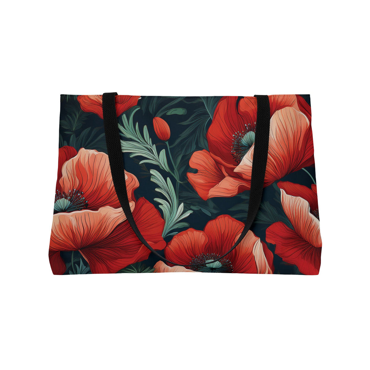Floral Print Poly Canvas Weekender Bag 3