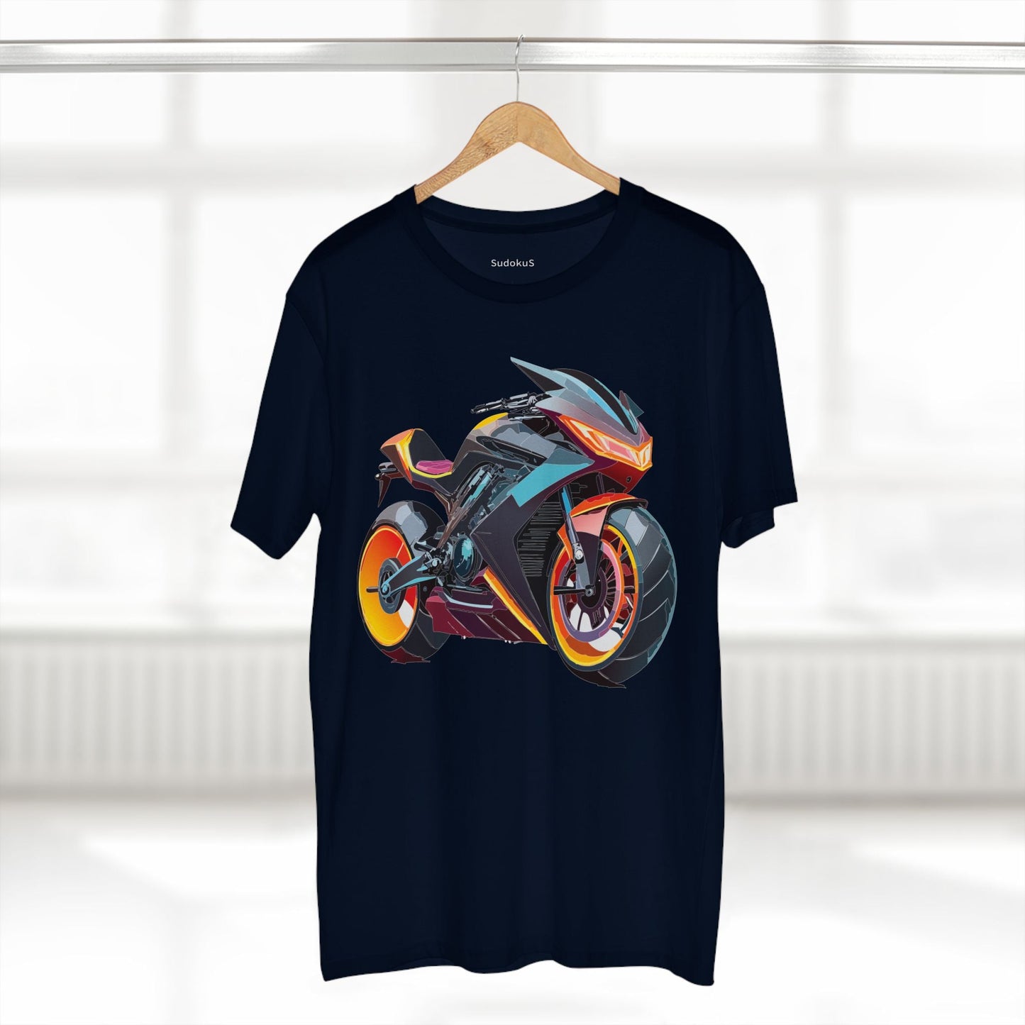 Moto Bike Graphic Unisex 100 Cotton Staple Tee 18