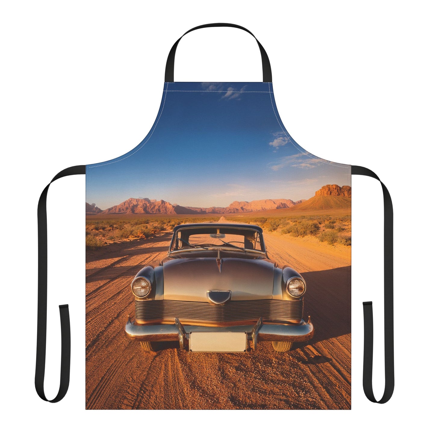 Car 100% Polyester Stain-resistant 31.5 x 25.6 Art Print Canvas Apron 4