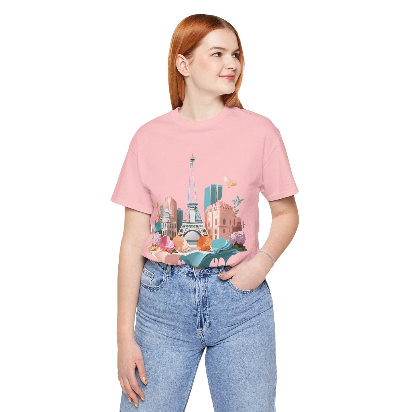 Paris Vintage Inspired Graphic Tee Unisex Short Sleeve Shirt Adelpha Artwork Studio