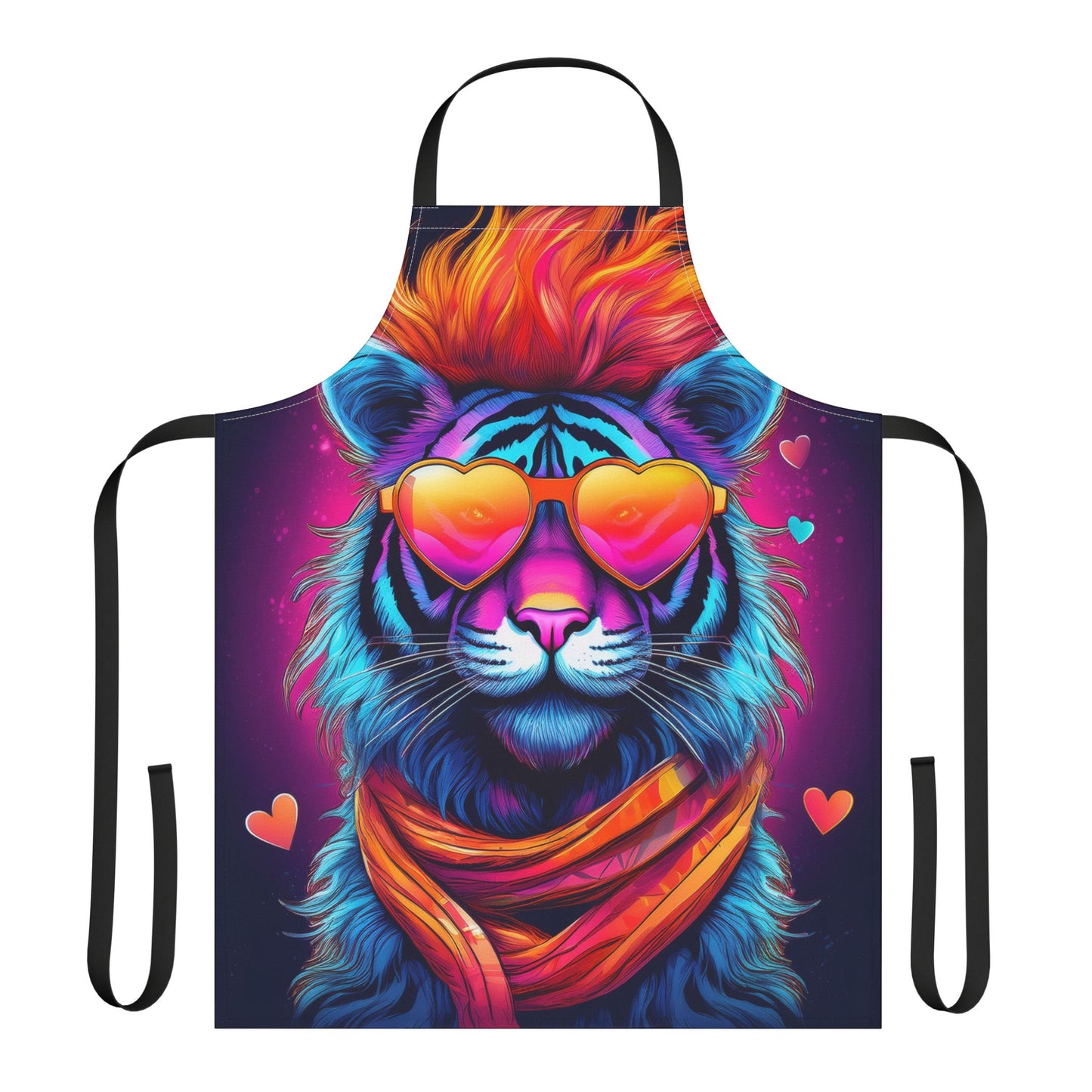 Tiger 100% Polyester Stain-resistant 31.5 x 25.6 Art Print Canvas Apron 7
