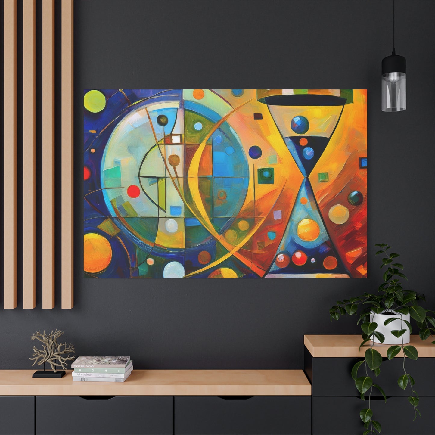 Abstract Oil Painting Print Canvas 24x16, 30x20, 36x24, 48x32, 60x40 Bright Latex Inks, Pine-Wood Inner Frame ABH-55