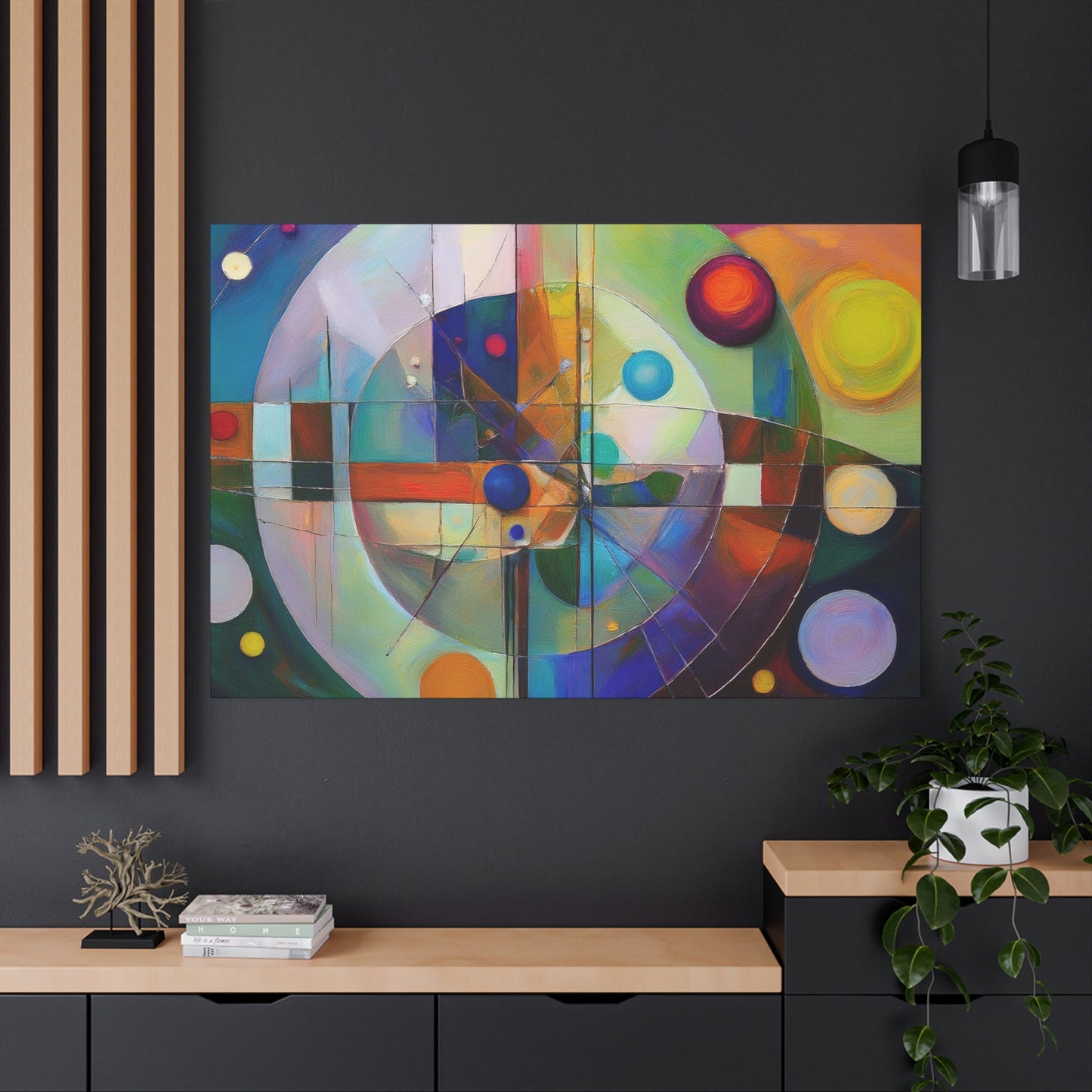 Abstract Oil Painting Print Canvas 24x16, 30x20, 36x24, 48x32, 60x40 Bright Latex Inks, Pine-Wood Inner Frame ABH-54