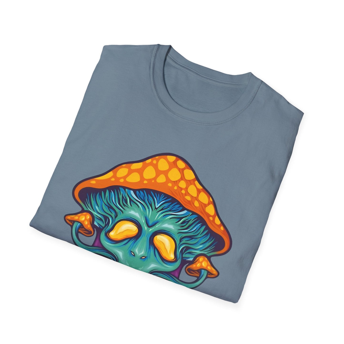 Mashroom T Shirt Unisex Funny Mushroom Design Tee 100 Percent Cotton Softstyle Collection