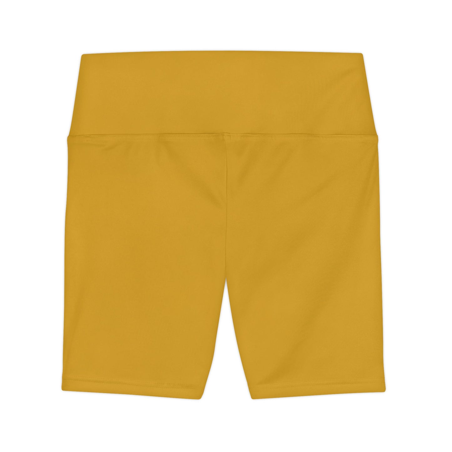 Goldenrod Yellow Women's Workout Shorts — High-Waist Performance Biker Shorts