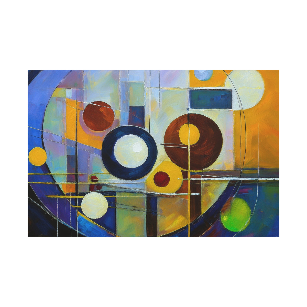 Abstract Oil Painting Print Canvas 24x16, 30x20, 36x24, 48x32, 60x40 Bright Latex Inks, Pine-Wood Inner Frame ABH-23