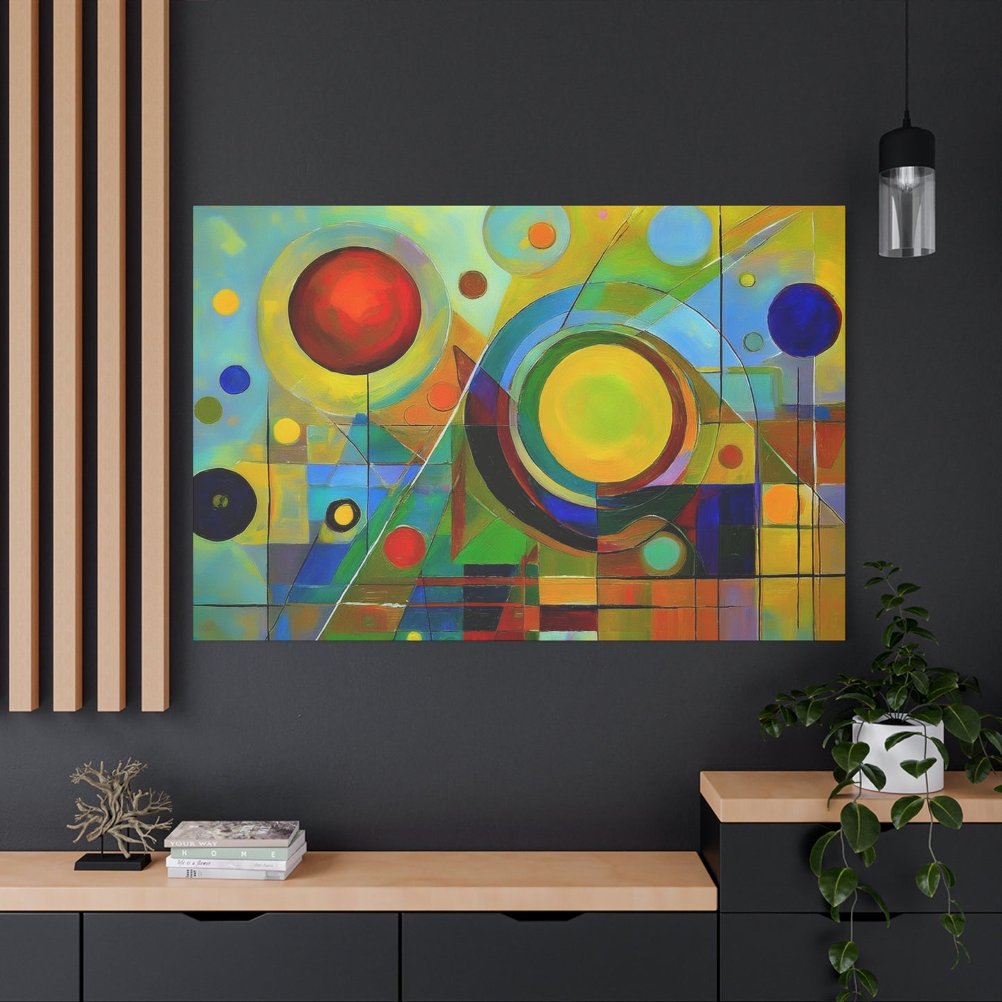 Abstract Oil Painting Print Canvas 24x16, 30x20, 36x24, 48x32, 60x40 Bright Latex Inks, Pine-Wood Inner Frame ABH-30
