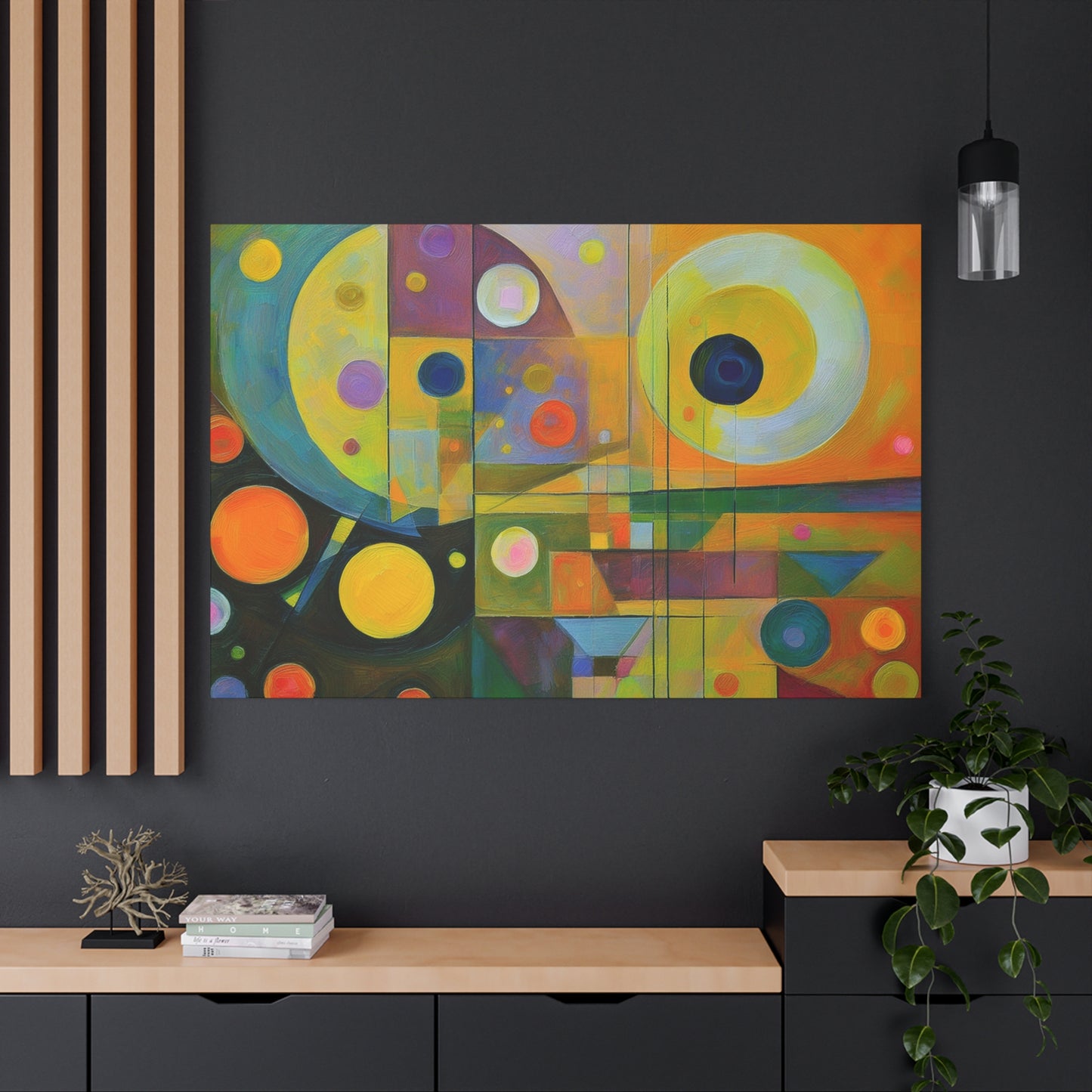 Abstract Oil Painting Print Canvas 24x16, 30x20, 36x24, 48x32, 60x40 Bright Latex Inks, Pine-Wood Inner Frame ABH-32