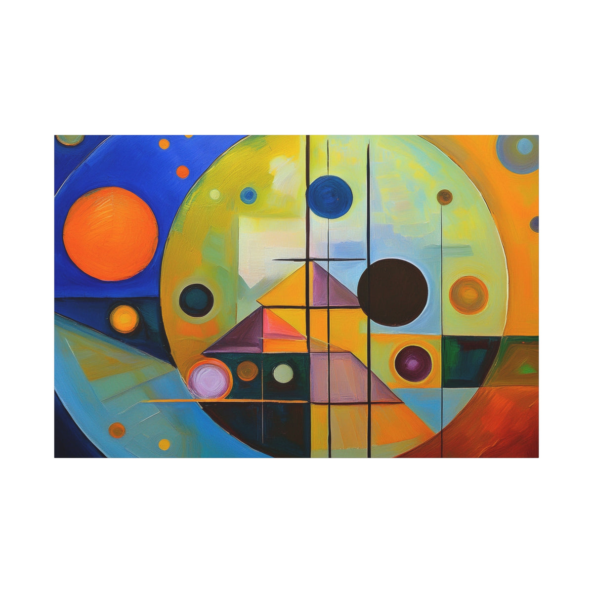 Abstract Oil Painting Print Canvas 24x16, 30x20, 36x24, 48x32, 60x40 Bright Latex Inks, Pine-Wood Inner Frame ABH-37