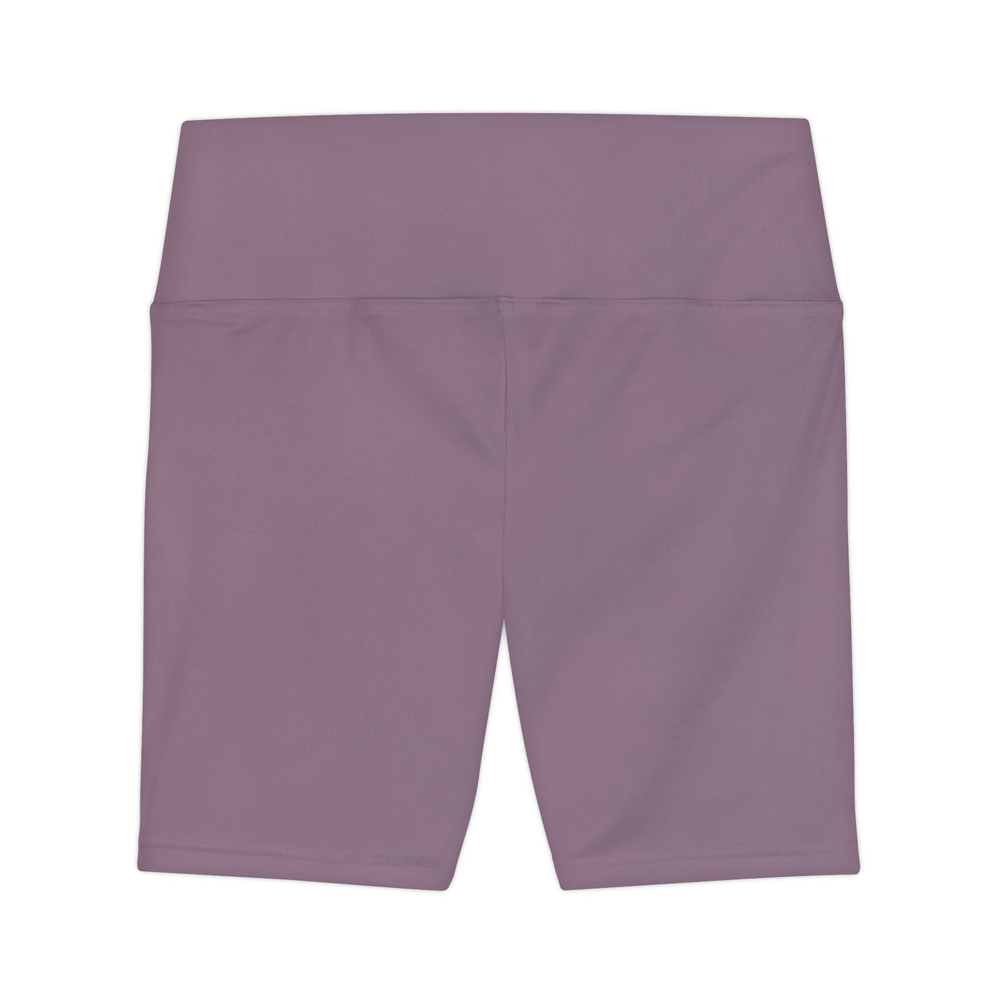 Dusty Mauve High-Waist Women's Workout Shorts — Comfortable Biker Gym Shorts
