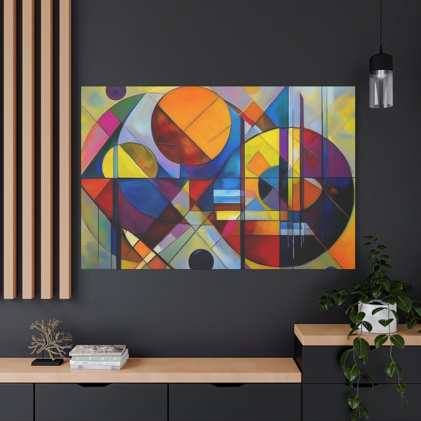 Abstract Oil Painting Print Canvas 24x16, 30x20, 36x24, 48x32, 60x40 Bright Latex Inks, Pine-Wood Inner Frame ABH-4