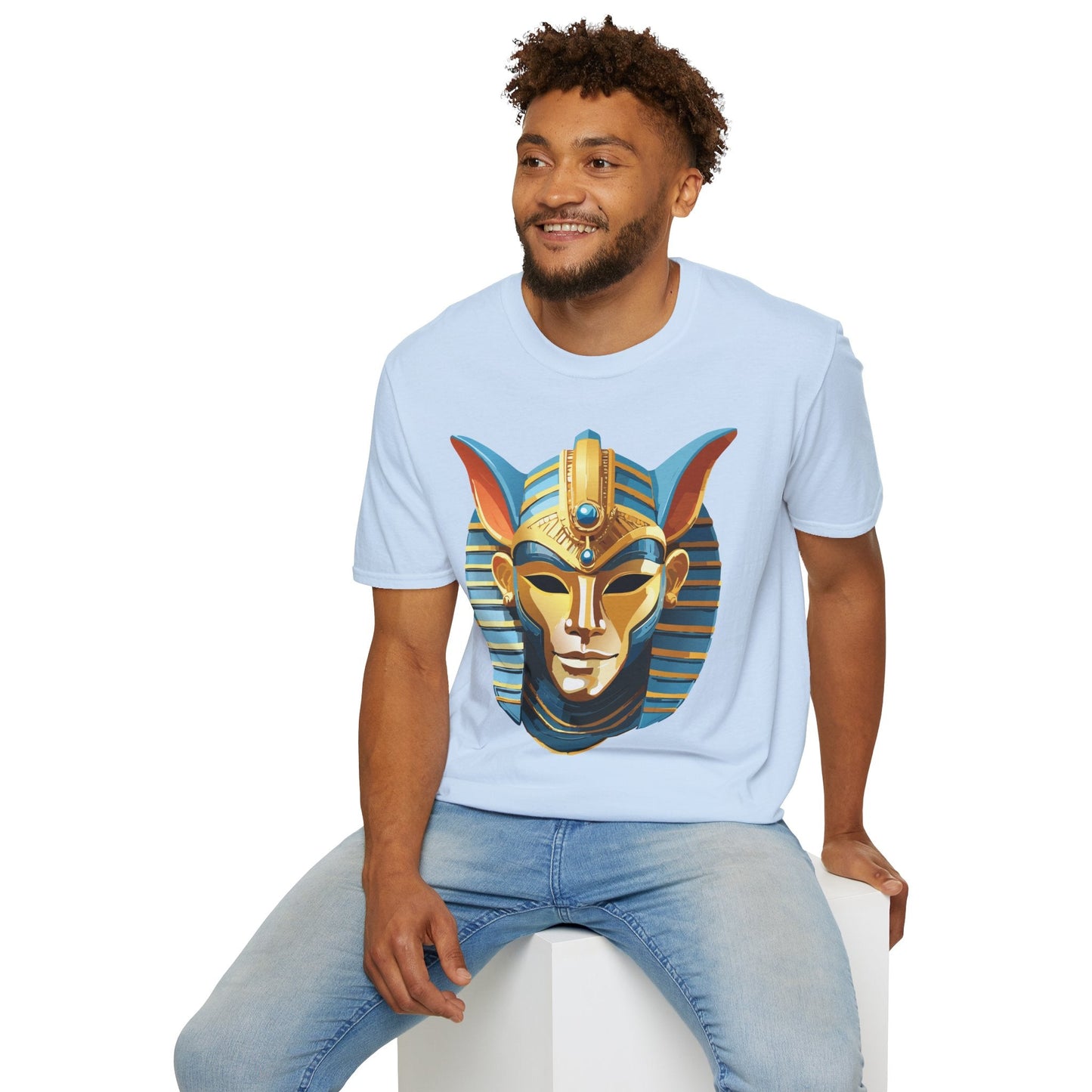 Mask Tee Shirt Unisex Softstyle Cotton Tee With Masquerade Art Design Gildan Softstyle
