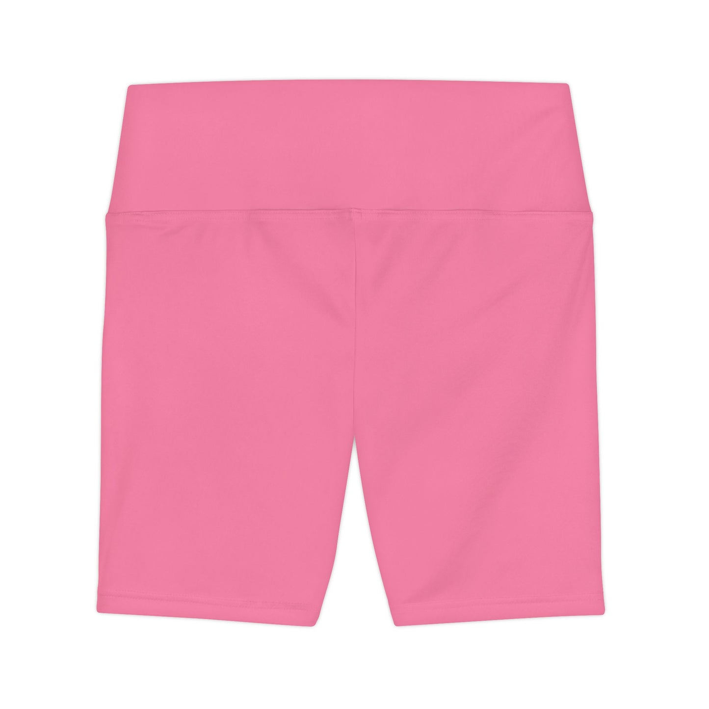 Bubblegum Tint Pink Women's Workout Shorts — Solid High-Waist Biker Shorts for Exercise & Everyday Wear