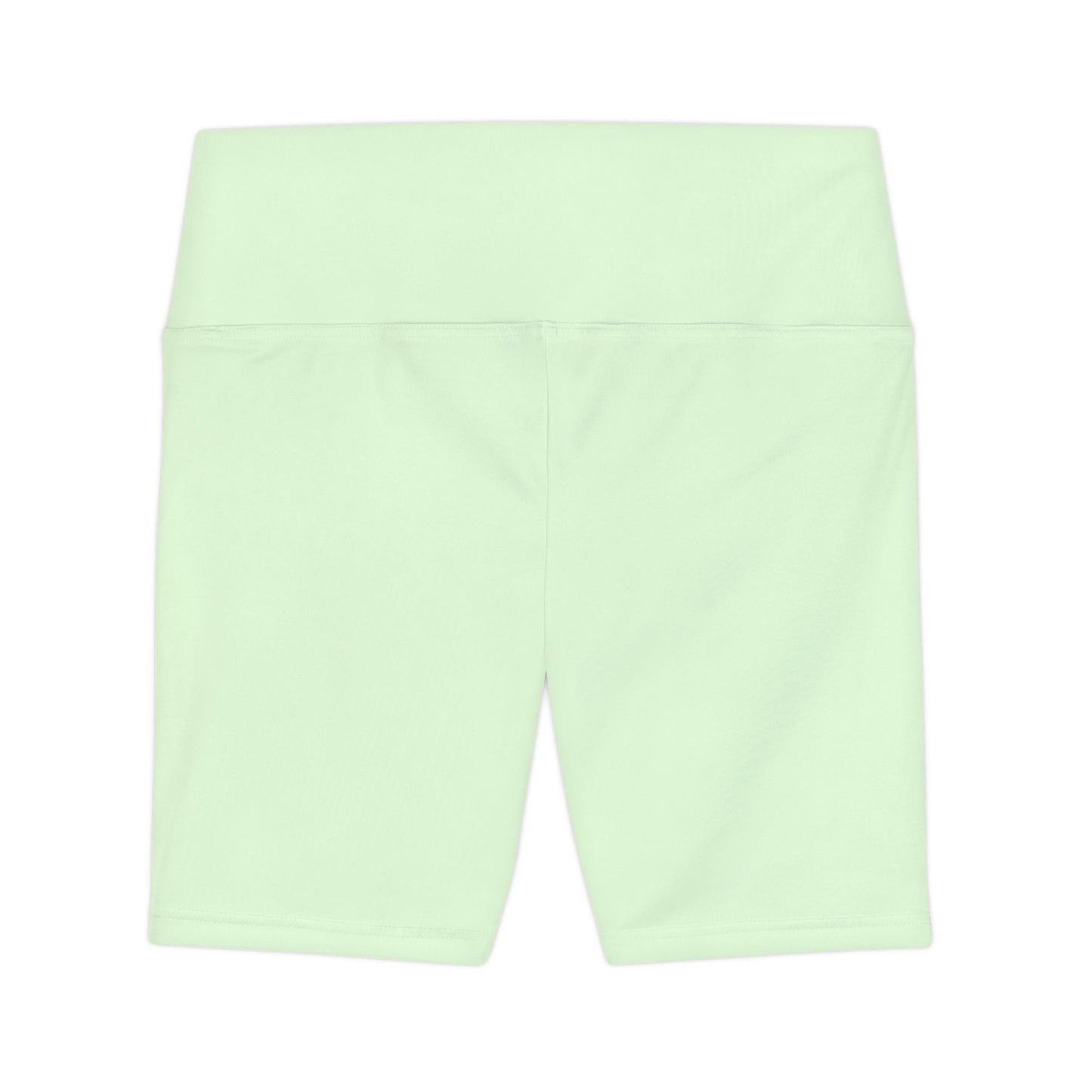 Frosted Mint Workout Shorts — Mint Solid High-Waist Biker Shorts