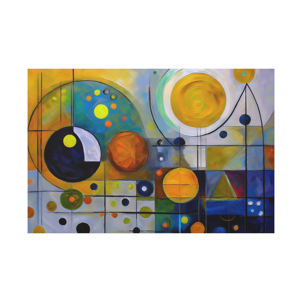 Abstract Oil Painting Print Canvas 24x16, 30x20, 36x24, 48x32, 60x40 Bright Latex Inks, Pine-Wood Inner Frame ABH-33