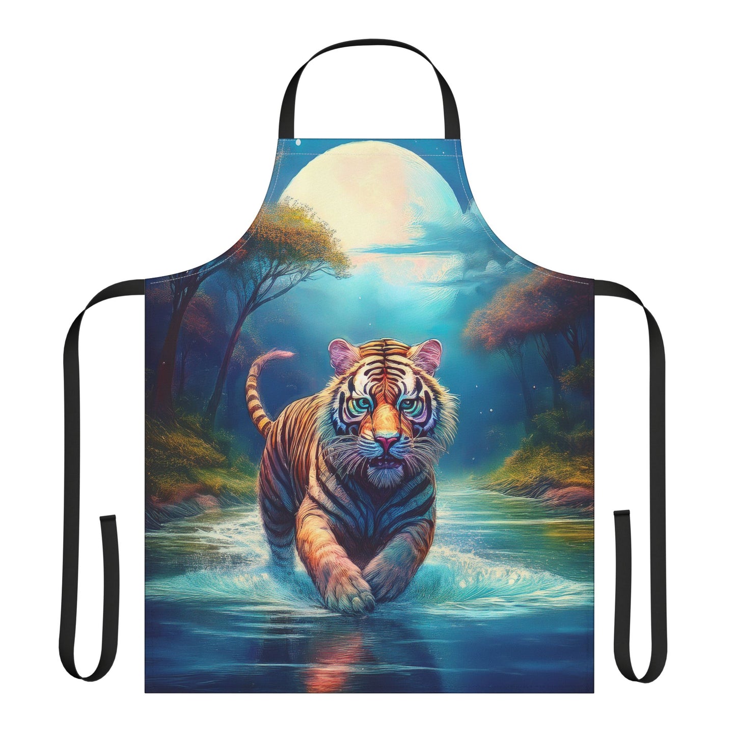 Tiger 100% Polyester Stain-resistant 31.5 x 25.6 Art Print Canvas Apron 2