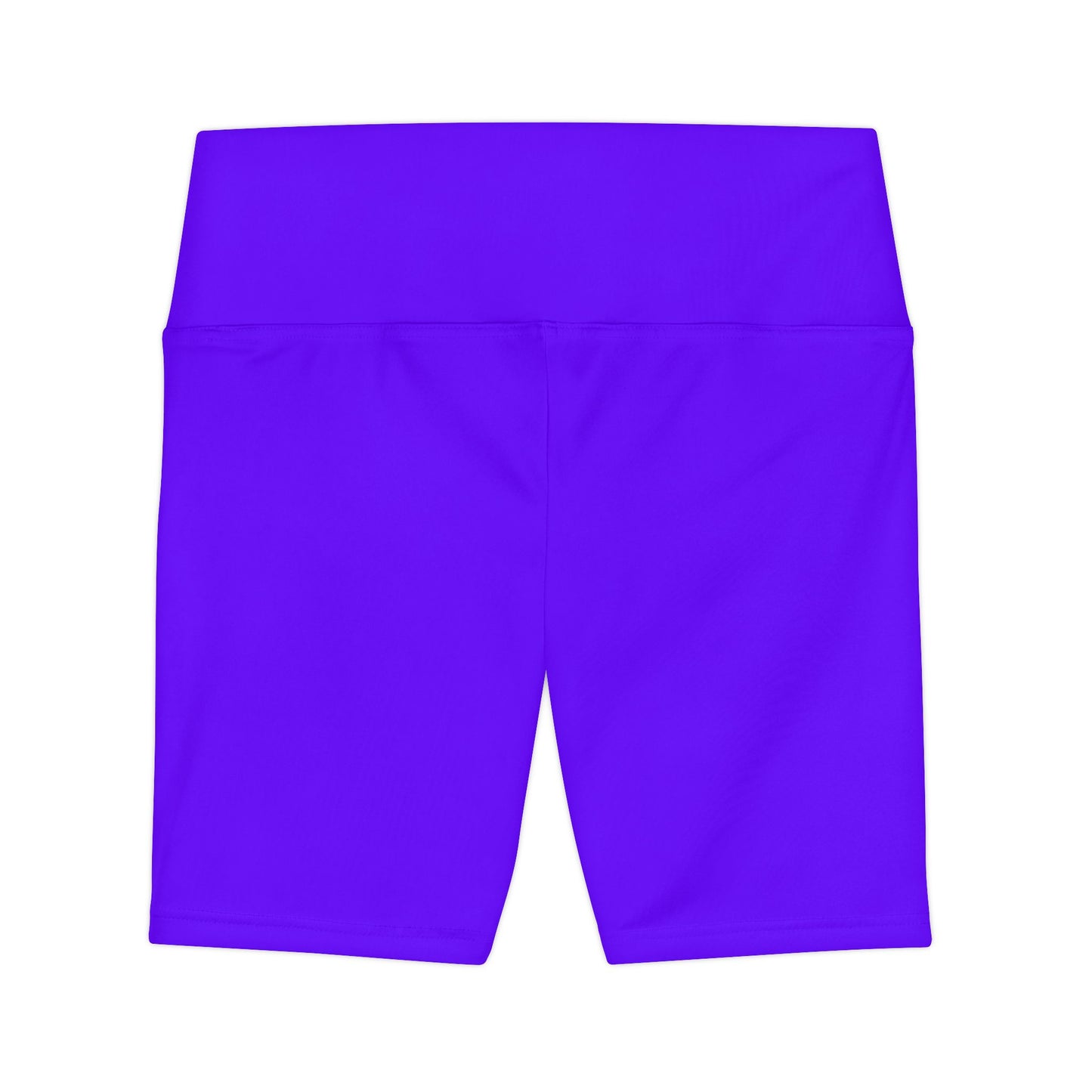 Electric Indigo Violet Purple Women's Workout Shorts — High-Waist Bike Shorts for Gym & Yoga