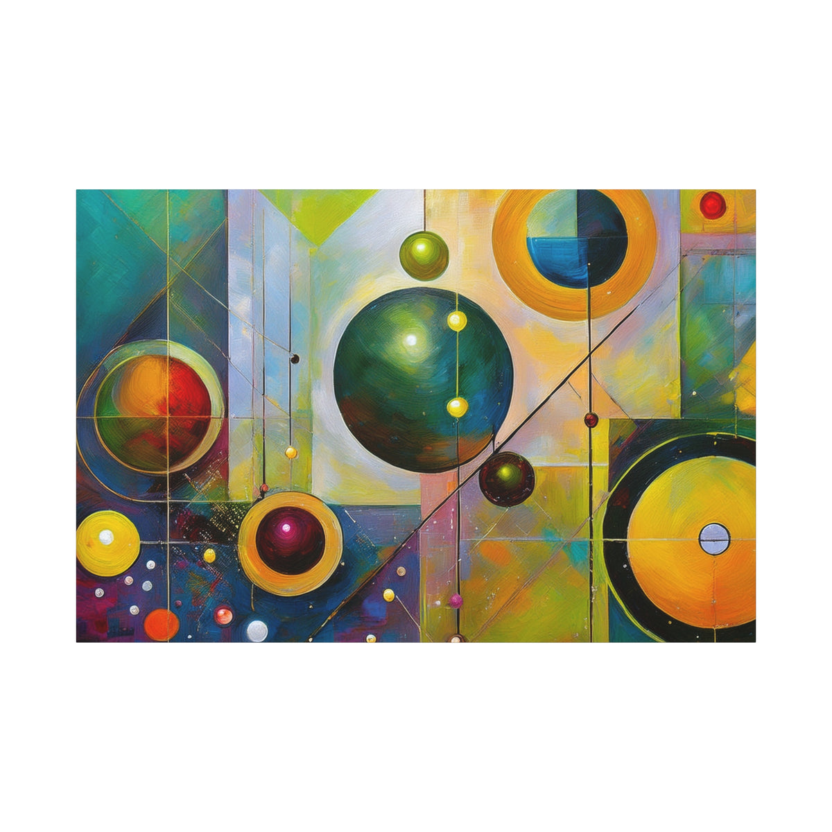 Abstract Oil Painting Print Canvas 24x16, 30x20, 36x24, 48x32, 60x40 Bright Latex Inks, Pine-Wood Inner Frame ABH-60