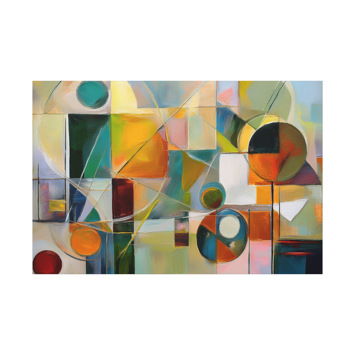 Abstract Oil Painting Print Canvas 24x16, 30x20, 36x24, 48x32, 60x40 Bright Latex Inks, Pine-Wood Inner Frame ABH-69