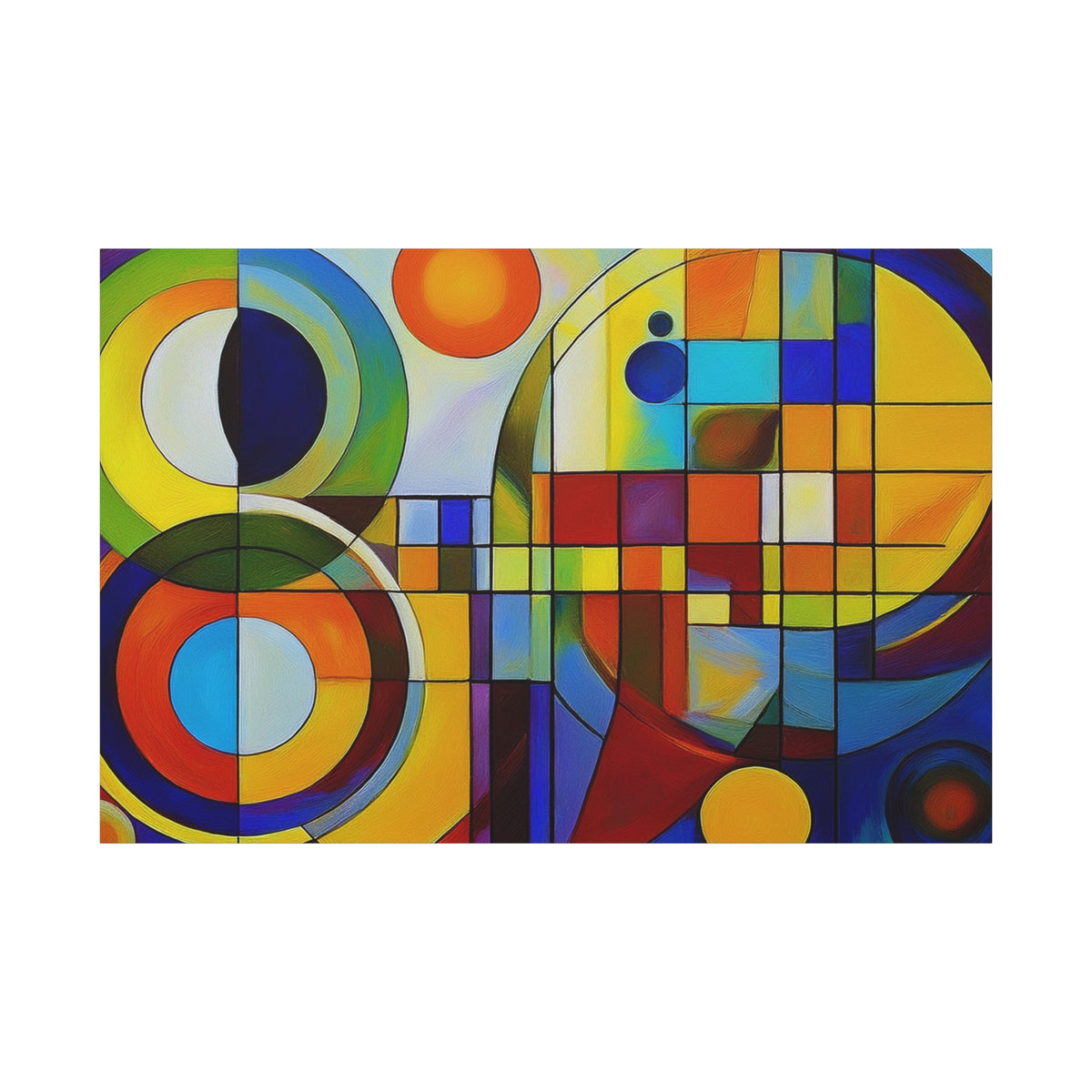 Abstract Oil Painting Print Canvas 24x16 30x20 36x24 48x32 60x40 Bright Latex Inks Horizontal Pine-Wood Inner Frame ABH-18