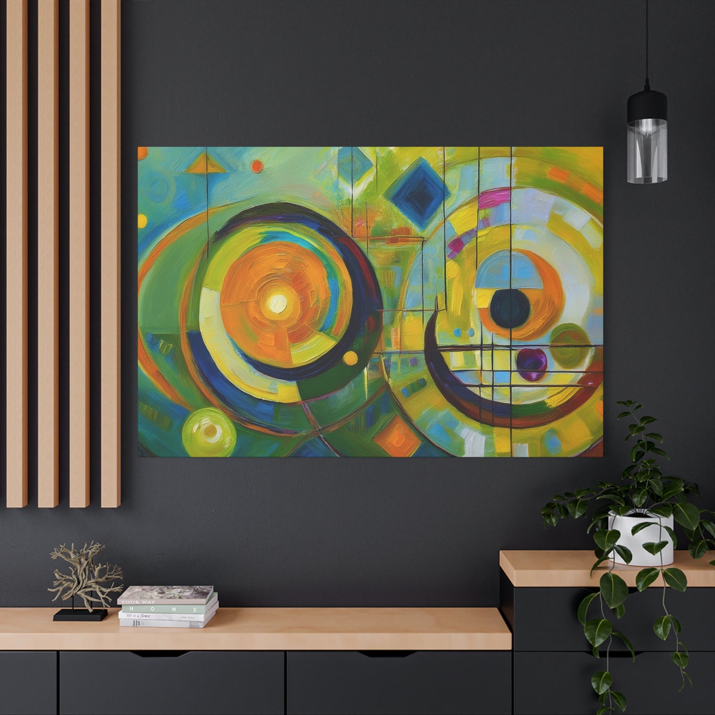 Abstract Oil Painting Print Canvas 24x16, 30x20, 36x24, 48x32, 60x40 Bright Latex Inks, Pine-Wood Inner Frame ABH-28