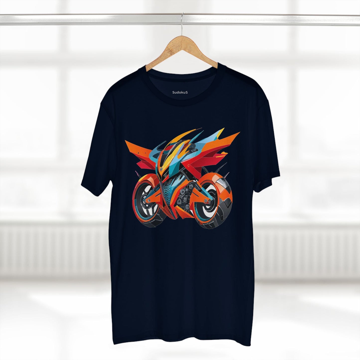 Moto Bike Graphic Unisex 100 Cotton Staple Tee 1