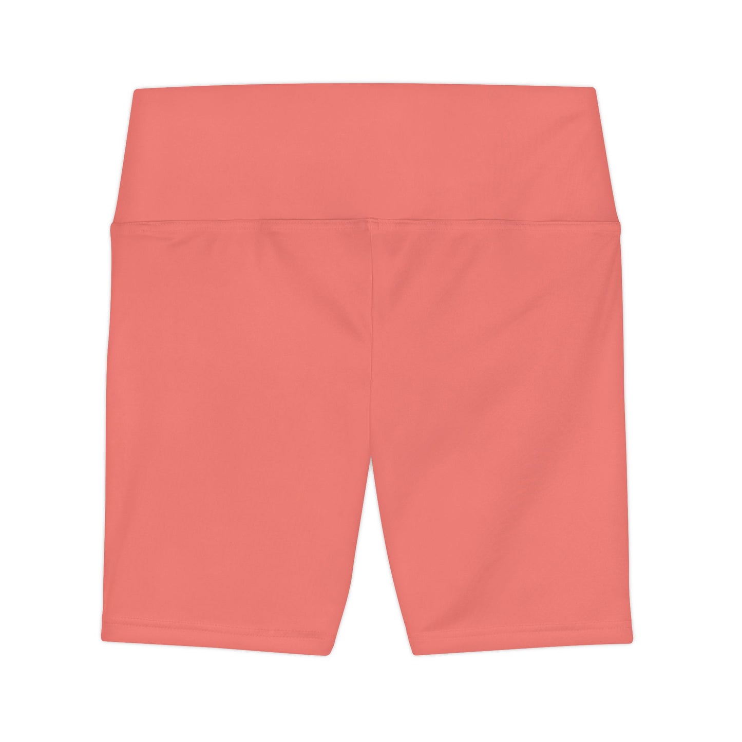 Fresh Salmon Coral High-Waist Women's Workout Shorts – Smooth Active Bike Shorts