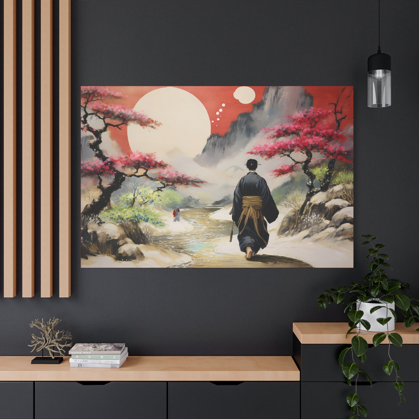 Japanese Painting Print Canvas 24x16, 30x20, 36x24, 48x32, 60x40, Bright Latex Inks Pine-Wood Inner Frame JPN-68