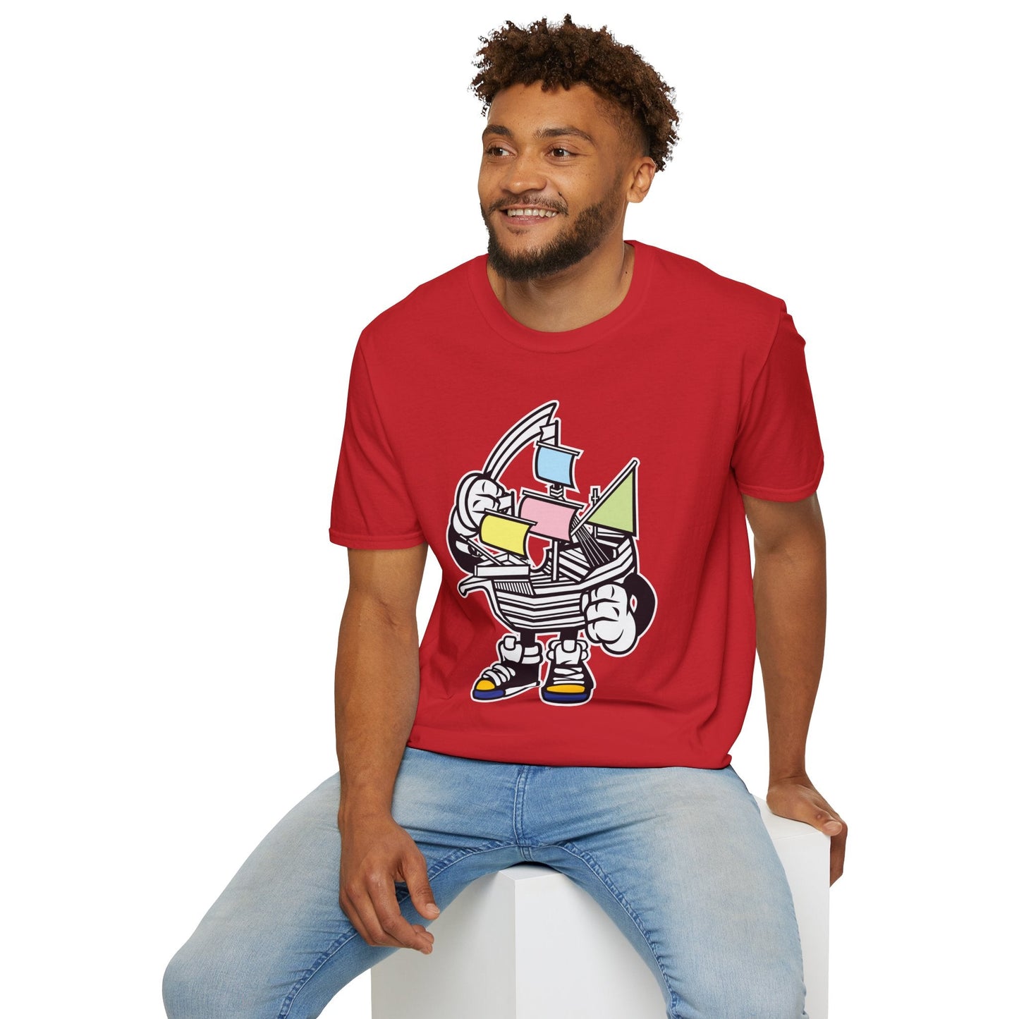 Cartoon T Shirt Animation Tee Funny Unisex Gildan Softstyle 64000 Short Sleeve Cotton