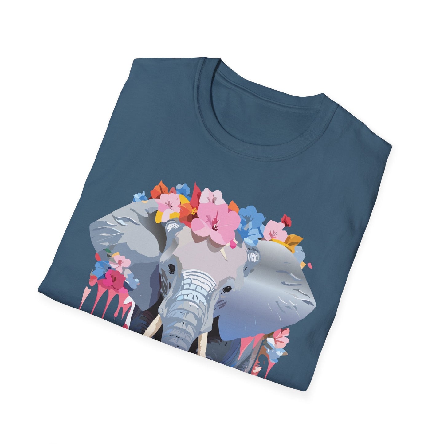 Elephant Graphic T Shirt Unisex Animals Tee Softstyle 64000 Gildan Comfort Breathable