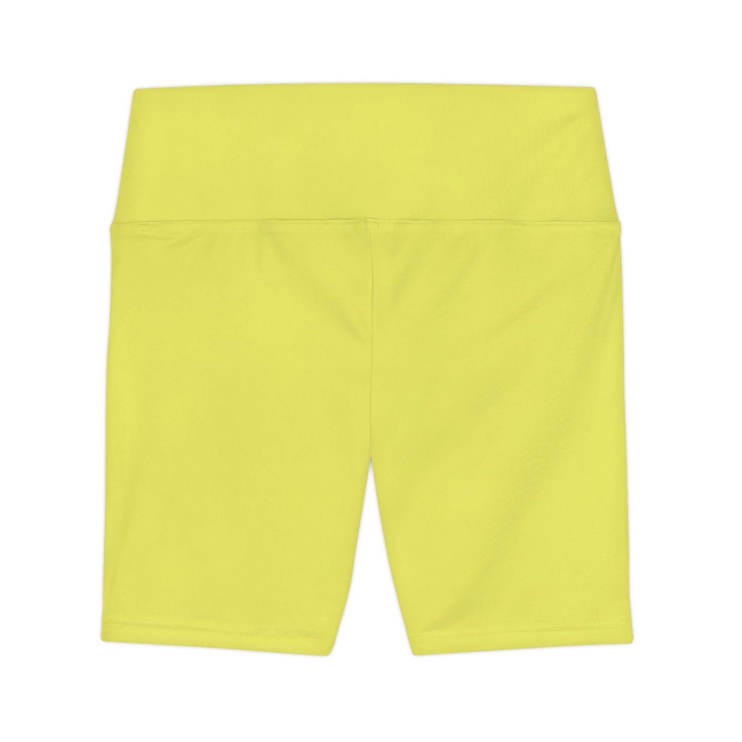 Lemon Workout Shorts — Bright Yellow High-Waist Active Biker Shorts
