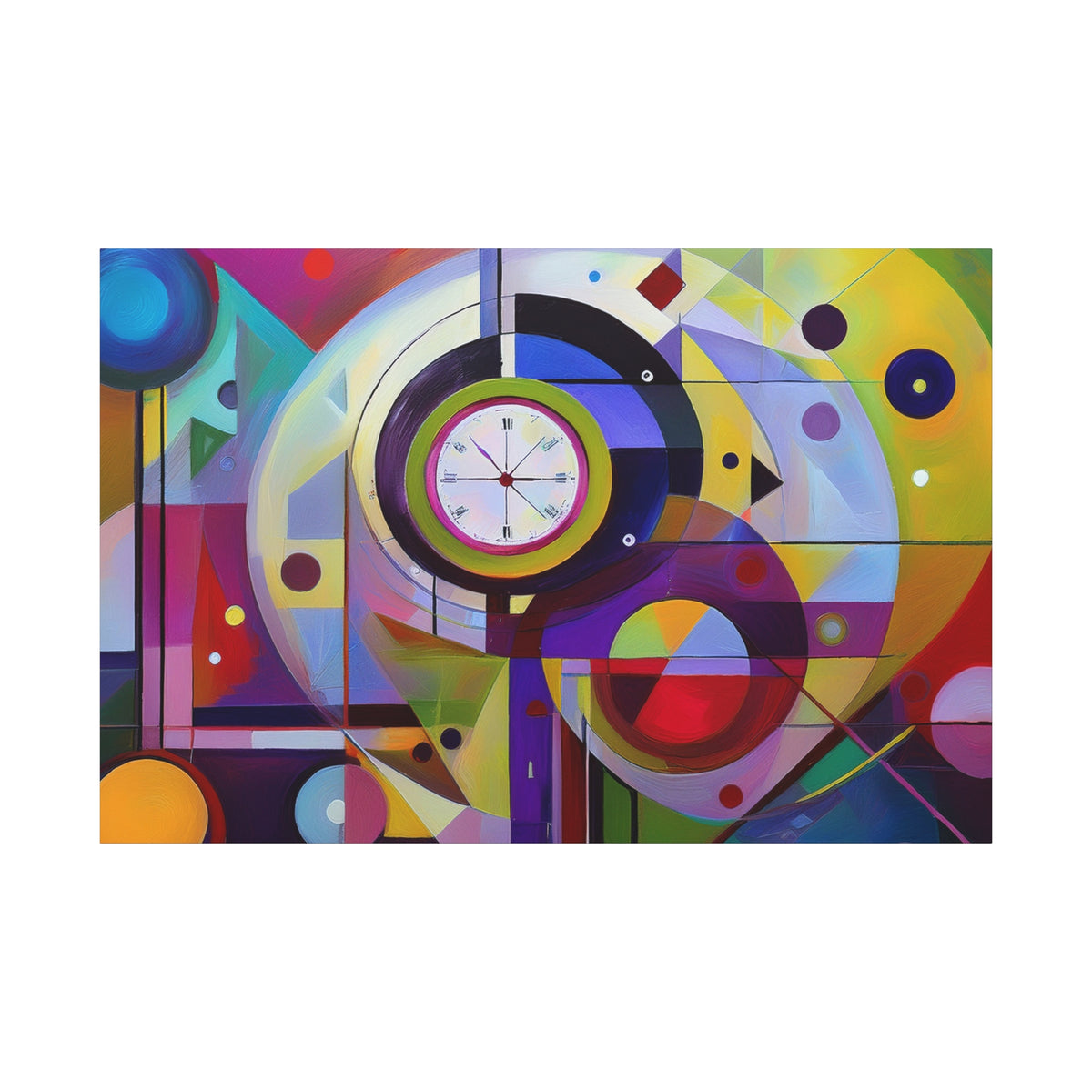 Abstract Oil Painting Print Canvas 24x16, 30x20, 36x24, 48x32, 60x40 Bright Latex Inks, Pine-Wood Inner Frame ABH-50
